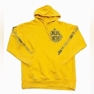 Kinda Fit Kinda Fat making gainz both ways hoodie. Unisex sz: M in Golden Yellow